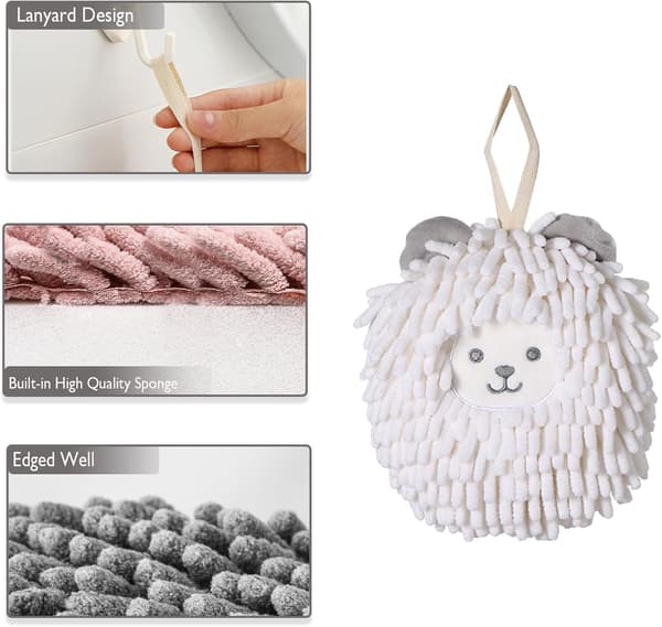 2-pak mikrofiber hængende håndklæder, superabsorberende og hurtigtørrende