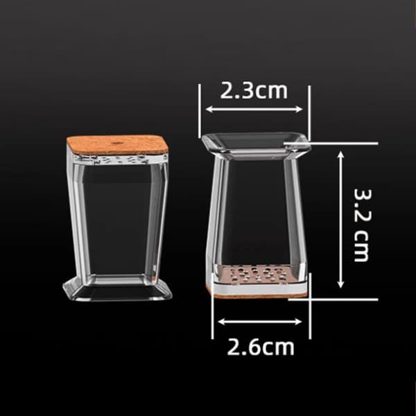 Förpackning med 10 Rektangulära Stolsbensskydd i Klar Silikon med Filtkuddar (Diameter: 19-26mm)