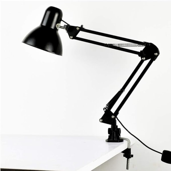 1 stk. Metal skrivebordslampe stativ skrivebord montering klip svingarm tegnelampe Cl
