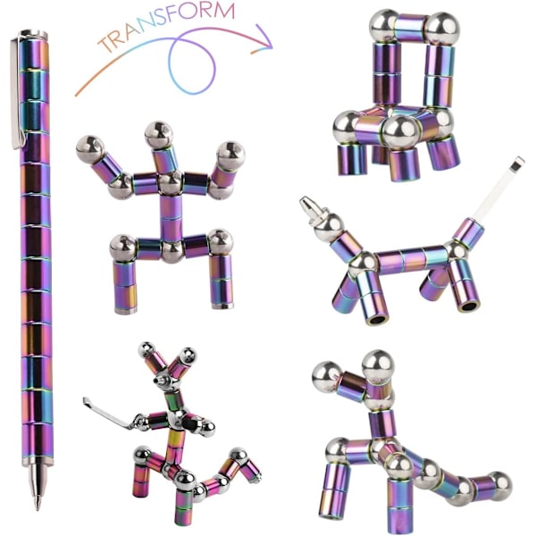 Multifunktionell dekompressionsmagnetisk metallpenna, kontorsvariation