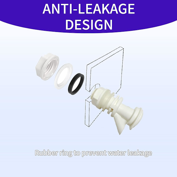 1 pakke erstatningsspyler for vanndispenser - Hvit plasttapp