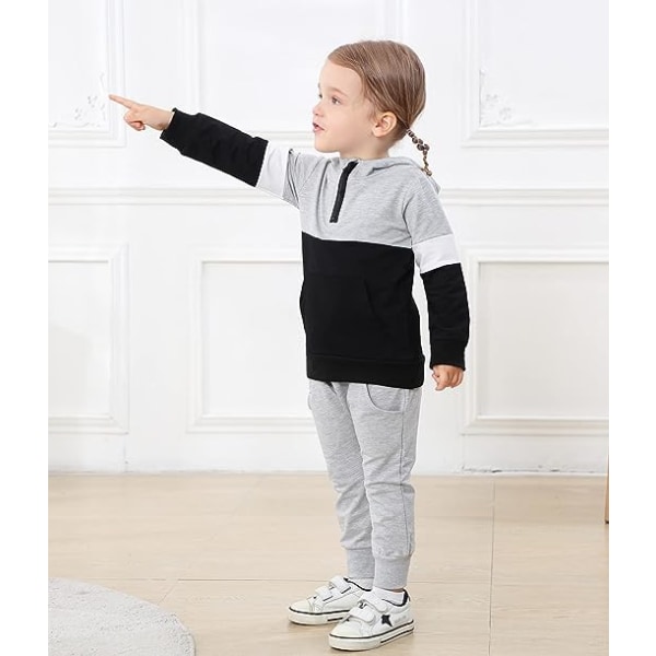 Barn Toddler Baby Flicka/Pojke Kläder Långärmad Colorblock Hoodie