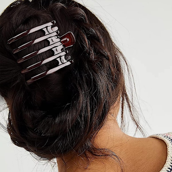 Store hårsløjfer 6 stk. flade hårbananer Barrettes Onslip Store hårklemmer