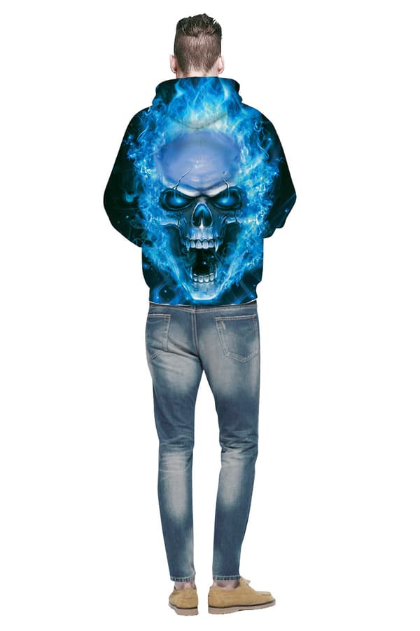 Unisex 3D digitaltryckt huvtröja för män kvinnor (L)
