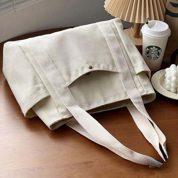 Store Lærred Tote Tasker til Arbejde Pendling Bærepose College Style Studerende Outfit Bog Sh
