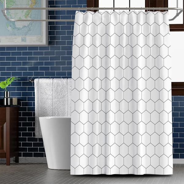 1 st stilren vattentät duschdraperi 180 x 180 cm tillverkad av polyester