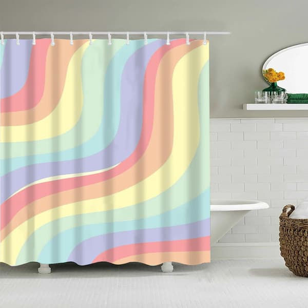 Vakker polyester vanntett dusjforheng, 180*180cm, med kroker