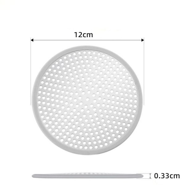 Sæt med 2 hårfangere i rustfrit stål og silikone (12 cm) (sølv)