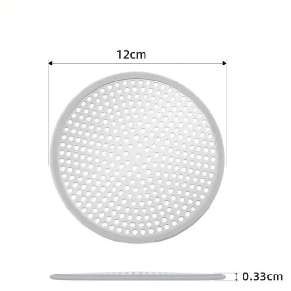 Sett med 2 hårfangere i rustfritt stål og silikon (12 cm) (sølv)