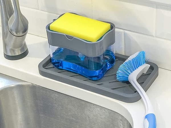 Såpedispenser Oppvaskmiddeldispenser - Vaskorganisator Uten Svamp
