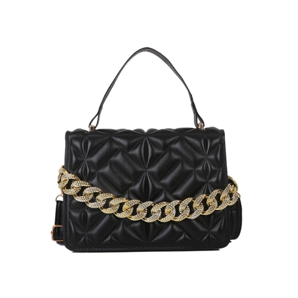 Lyxig handväska PU-läder Dam Messenger Axelväska Crossbody-väska, 1 st