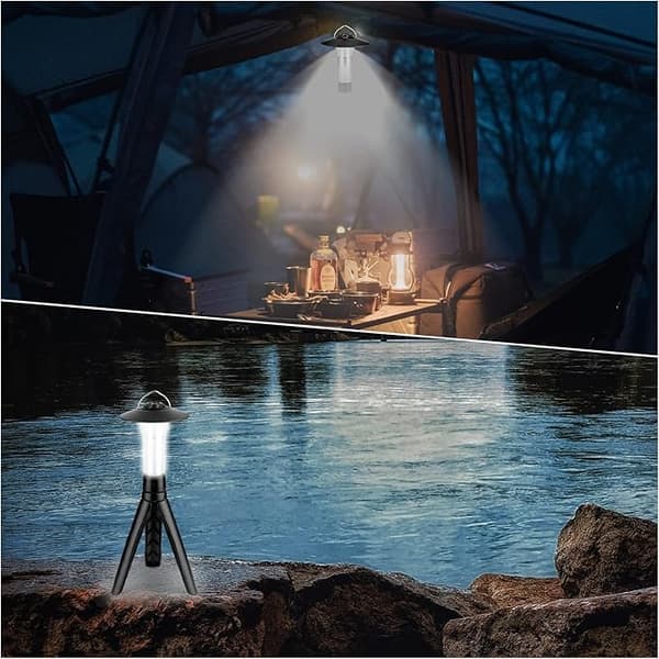 LED Genopladelige Campinglys Bærbare Teltlys Belysningstilbehør 115*86mm