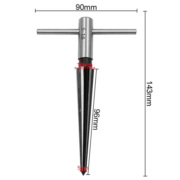 Metal Tapered Reamer, (5mm-16mm Diameter Holes),