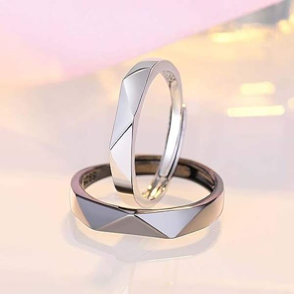 Statement Ring för Par Bamburing för Kvinnor Män Justerbar W
