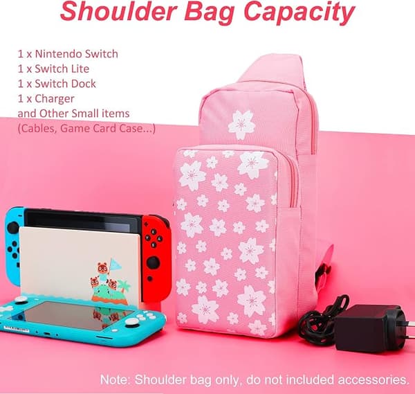 Sød rejsetaske til Nintendo Switch/OLED/Lite, bærbar skuldertaske