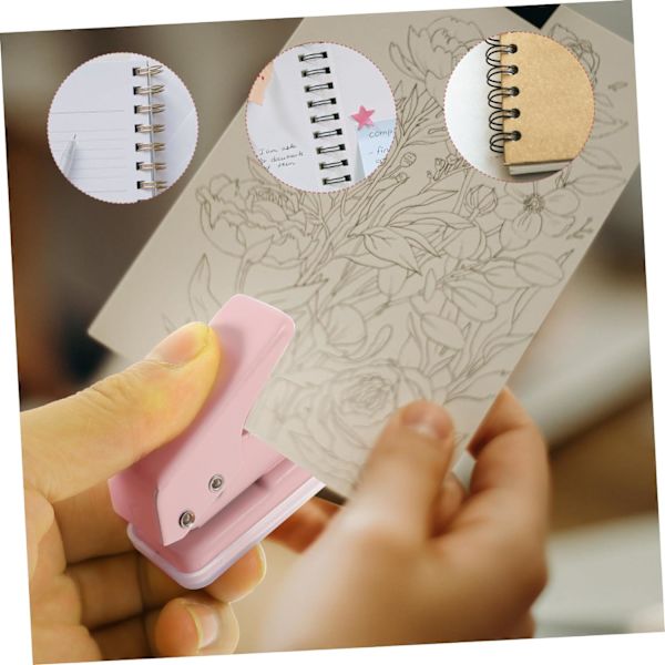 1PCS Mini Hålslag Sax Pappers Hålslag Enstaka Hålslag Cirkulär Stans