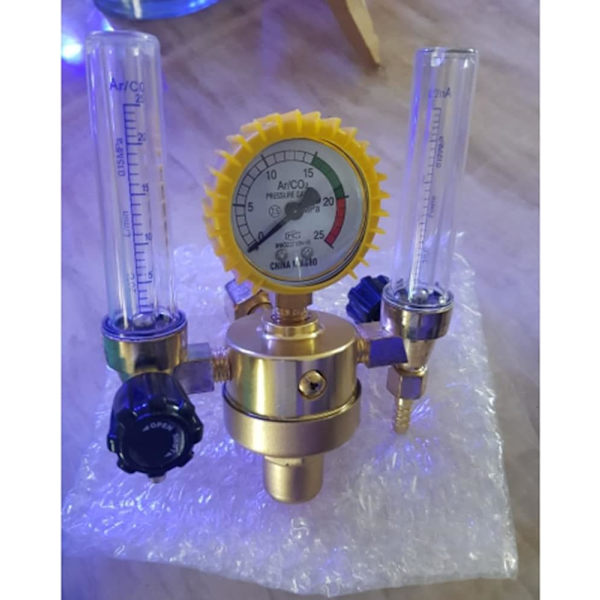 Argon CO2 trykkreduserende ventil Flow Meter Kontrollventil Dobbel