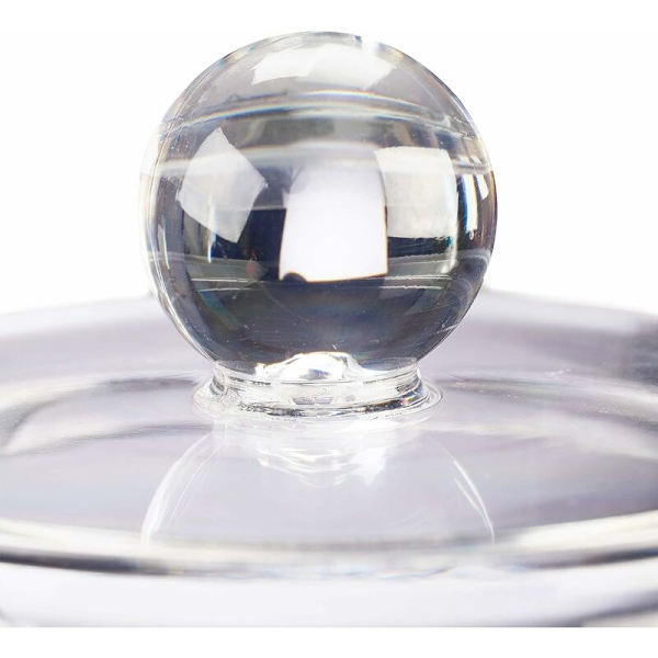 Rund makeupfjernerdispenser, æske, bomuldsrække, transparent, a