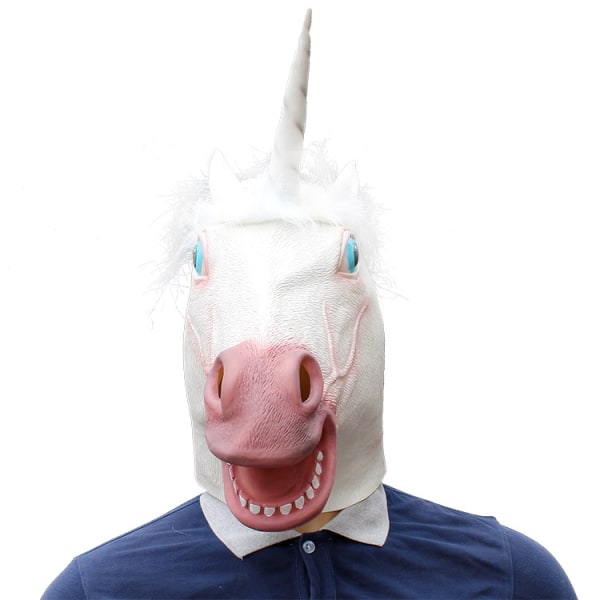 Halloween Party Animal Latex Masque Licorne Latex Head Cover Funn