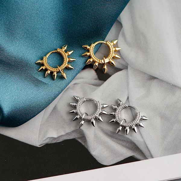 Guld Dainty Huggie Hoop Örhänge, 18K Guldpläterade Sötta Små Drop Ball Hoop Örhängen för Kvinnor