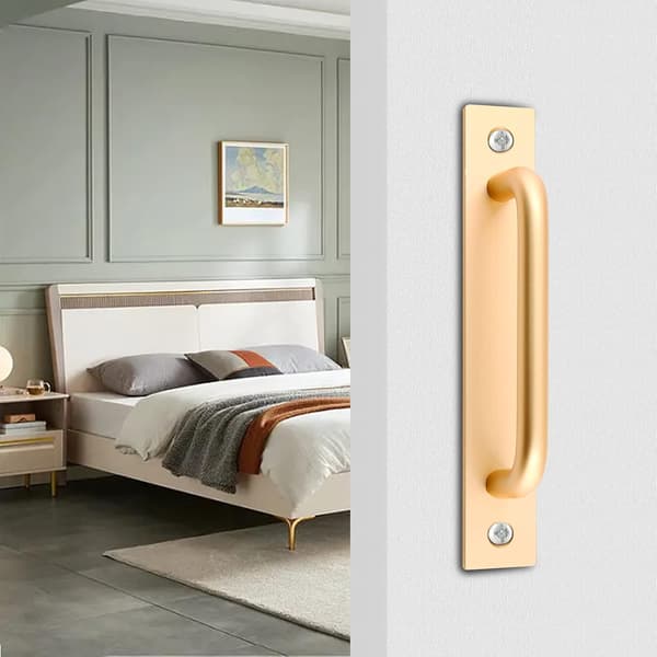 2 stk. Træ Dørgreb Aluminium Legering Skydedørgreb (Guld, 192mm)