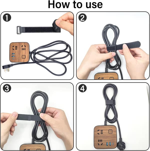 Scratch Straps 40 stk., Sort Kabelbinder 2 cm x 20 cm (40 stk.), Genanvendelig Vel