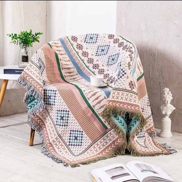 Sydväst kastar filtar dubbelsidig Aztec sydväst kastar multifunktion täcke för soffa stol soffa säng utomhus strand resa 90*150cm