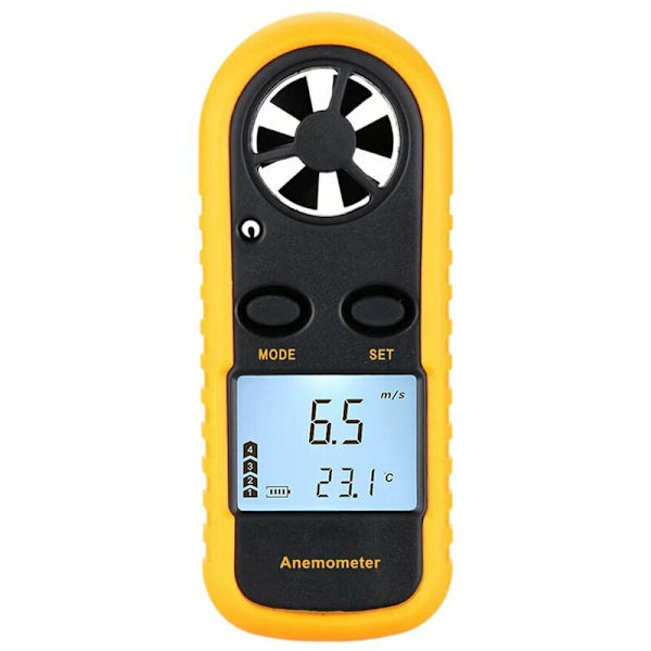 Mini LCD Digital Anemometer Vindhastighet Luftfart Temperatur