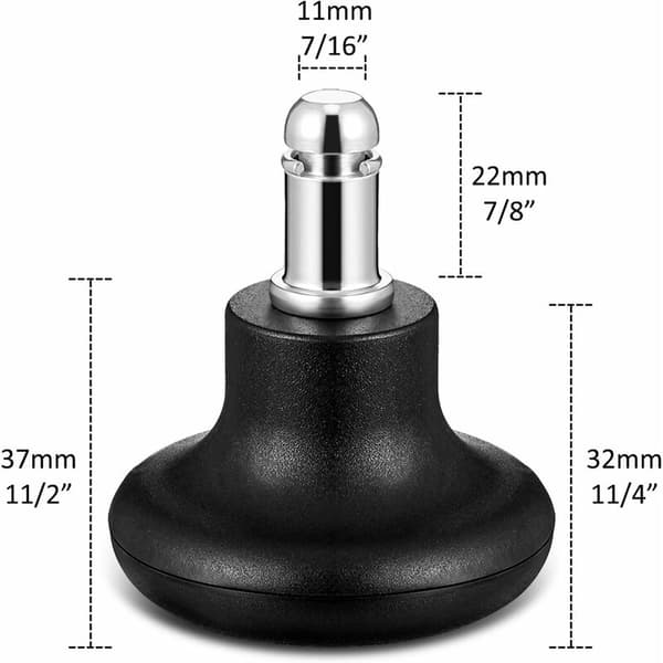 Bell Wheels Kontorstol Erstatningssvingstolhjul med Fiks