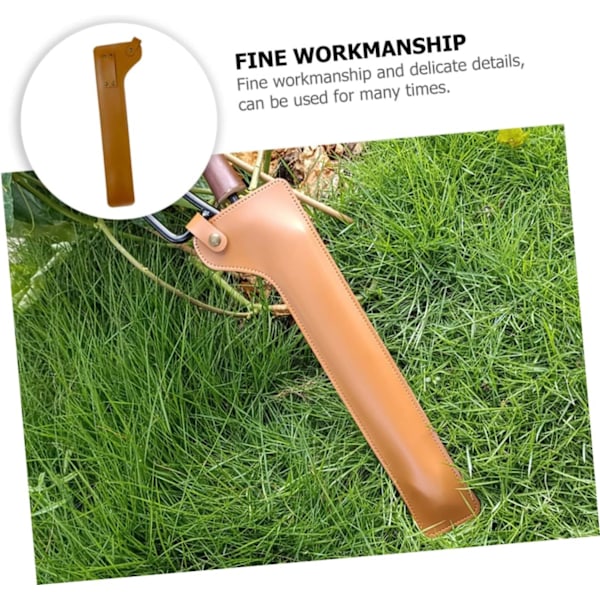 Skyddande Fodral för Eldtångar, Läderpåse för Utomhuskök, Picknick, Eldtångshållare (31*9cm)