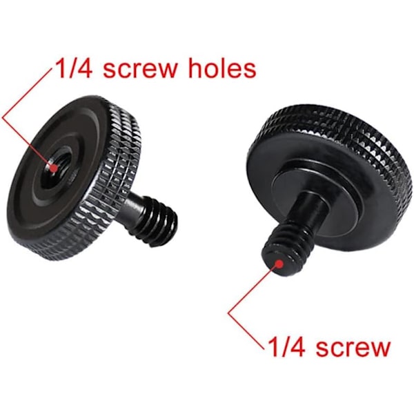 4 kpl 1/4\" urosäätöruuviadapteria, uros 1/4\" naaras 1/4\", 1/4\" ruuvi, yhteensopiva DSLR-kameroiden ja videokameroiden kanssa