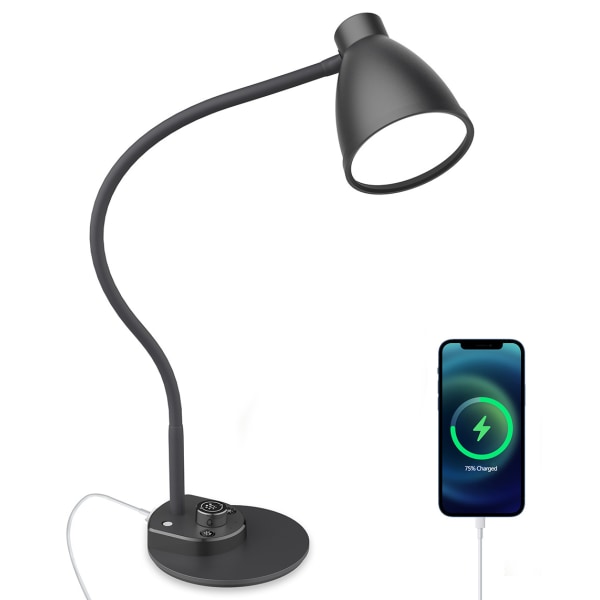 1 kpl LED-pöytälamppu USB-latausportilla 3 väritilaa Täysin himmennettävä
