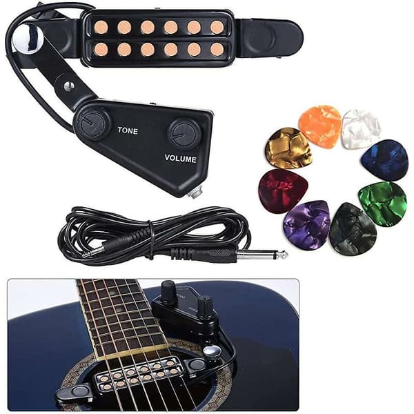 Vakuumtilbehør 12 Akustisk Elektrisk Gitar Pickup Transduser for