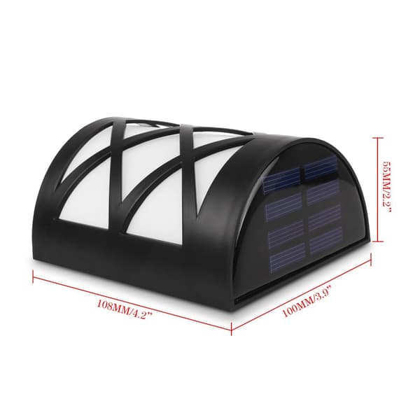 Udendørs vægmonterede solcelled LED-lys Semicircle solvæglampe