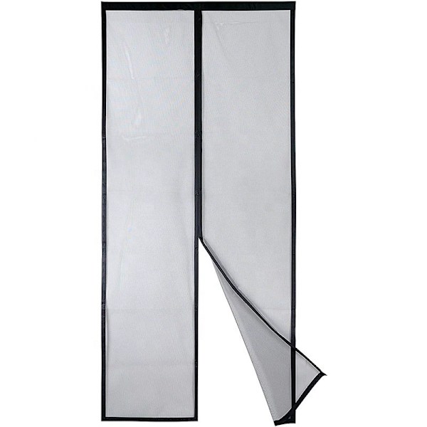 Magnetisk Dørskærm - Kraftigt Maskenet, Magnetisk Forsegling fra Top til Bund, Automatisk Lukning, Hold Frisk Luft Inde (120x210 CM, Sort)