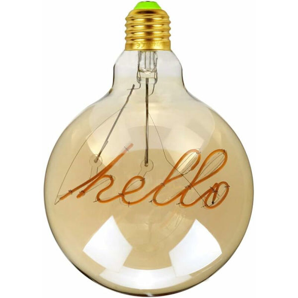 Big Globe G125 4W 220/240V Vintage LED-lamput aakkoskoristeluun, lämmin keltainen