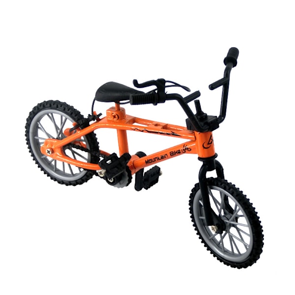 Mini Finger BMX Fan Toy, Alloy Functional Bicycle Orange (1 st, orange)