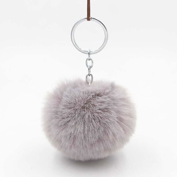 1 stk. nøglering nøglering tilbehør fluffy bil nøglering plys vedhæng
