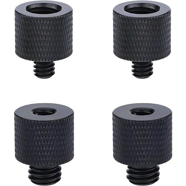 4-pack Kameraskruvsadapter 1/4\" Han till 3/8\" Hon och 3/8\" Han till 1/4\" Hon Adapterset för Kameramonitor, Mikrofonstativ, Stativ
