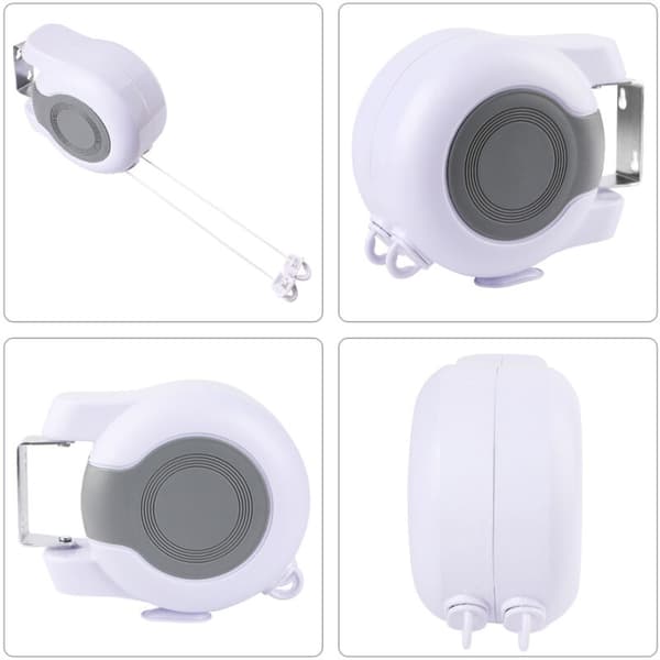Utomhus Retractable Klädstreck, 13m Expanderbar Väggmonterad Klädhängare med 2