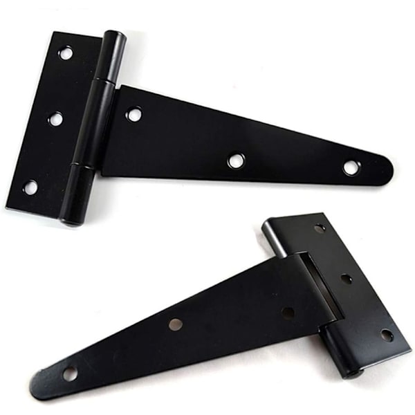 Hinge Triangle Hinge Heavy Duty T Hinge Galvanoitu Kolmio 4 Tuumaa Musta Voidaan käyttää kaappien ovien puutarhaporttien puulaatikoiden ripustamiseen 4kpl