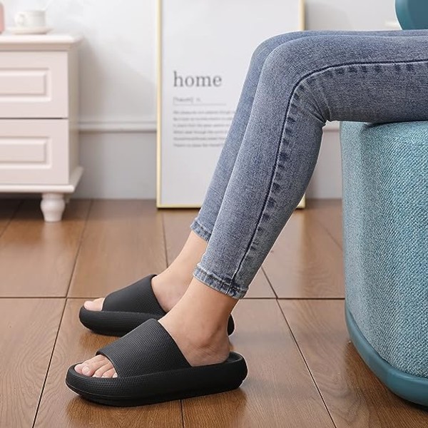 Pillow Soft Slide Sandaler til Kvinder Mænd Skridsikre Brusebadssko Bat