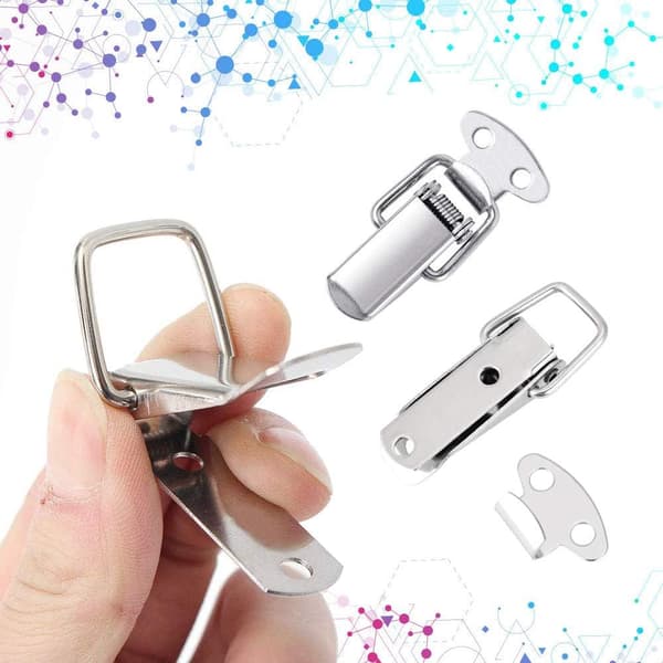 Storm Hook, 2 stk. Hyttehæng Solid Thicken Rustfrit Stål Heavy Duty Øjelås Latch Swing Gate Beslag Udskiftningsværktøjer til Have Dør Vindue（B