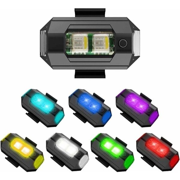 Motorcykel Strobe Advarselslys - Fly Strobe Lys Auto Udvendig Dekorative Lys Indikatorer - USB Genopladelig Motorcykel Tilbehør Lys