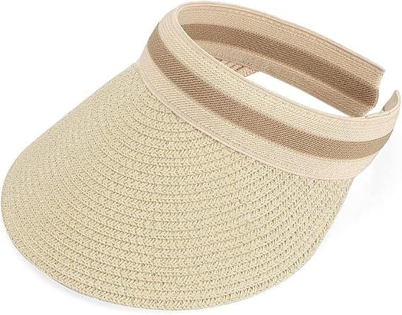 Dam sommar solhatt damer bärbar strandskugga båg halmhatt (