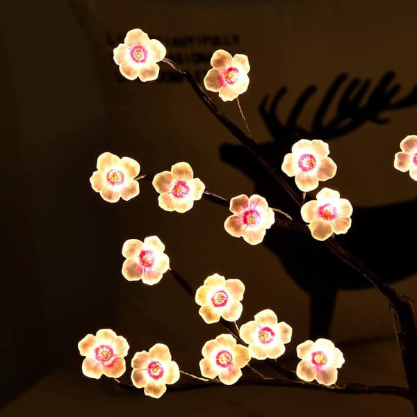 Pöytäbonsai-puuvalo LED-kirsikankukkapuulampulla