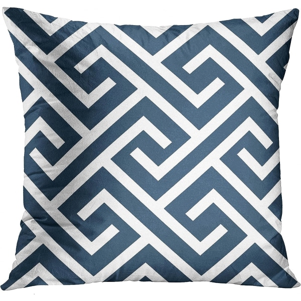 4 tyynynpäällisen set modernia abstraktia geometriaa, sininen valkoinen