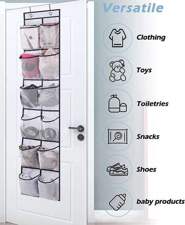 Non-Woven Oppbevaringspose med 12 Rom (Grå)