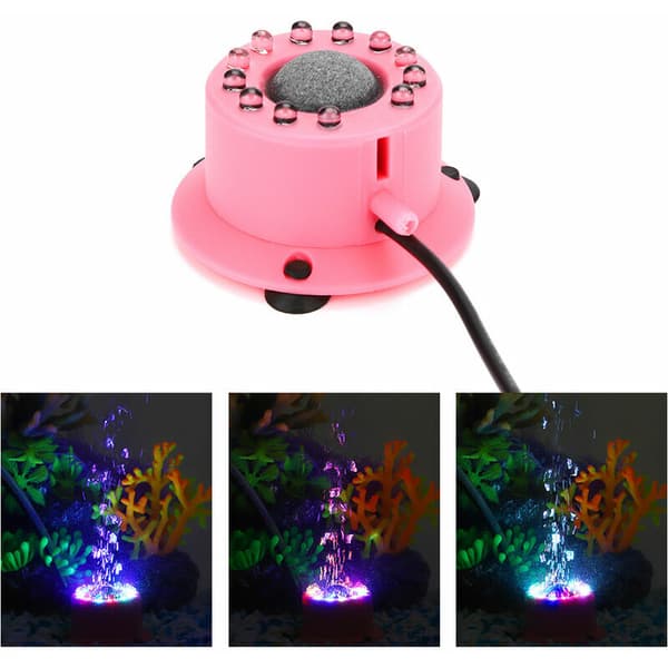 Total Aquarium Light LED Mini Boble Vanntett Firefarget Endring