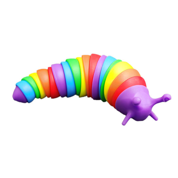 Sensoriske Fidget Slug-leker - Sensoriske leker, fleksibelt skrivebordsdyr som artikulerer 3D-leker